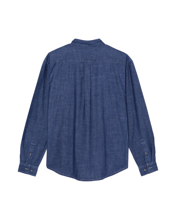 2 Button Down Regular Chambray - Langärmliges Hemd für Männer Blau ELYWT00192 Element