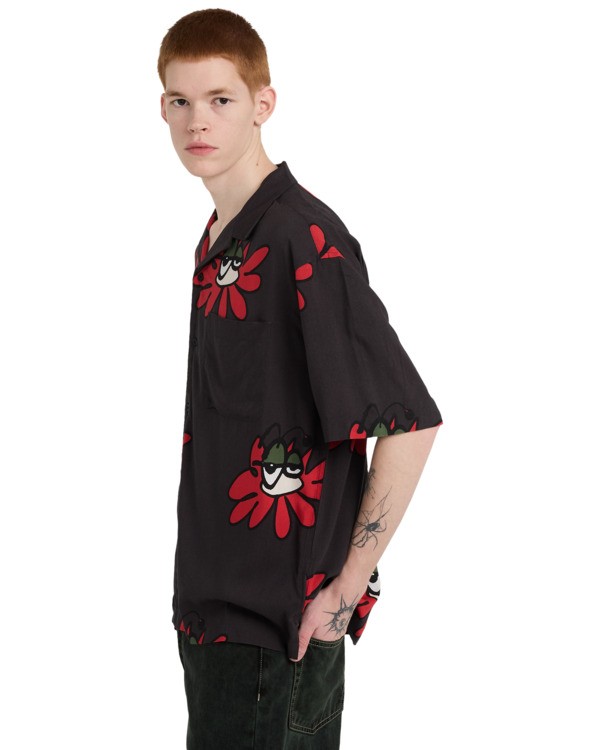 3 Relax Resort - Chemise manches courtes pour Homme Noir ELYWT00203 Element