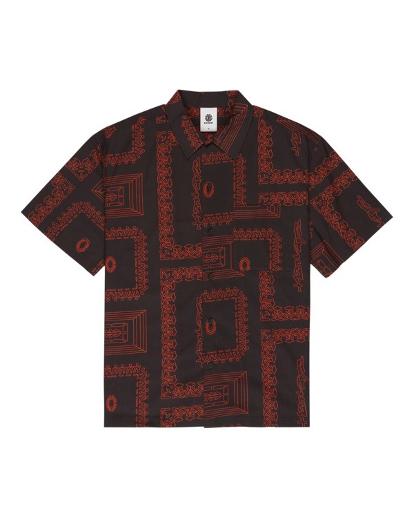 0 Regular Sb Printed - Camisa de manga curta para Homem Preto ELYWT00204 Element