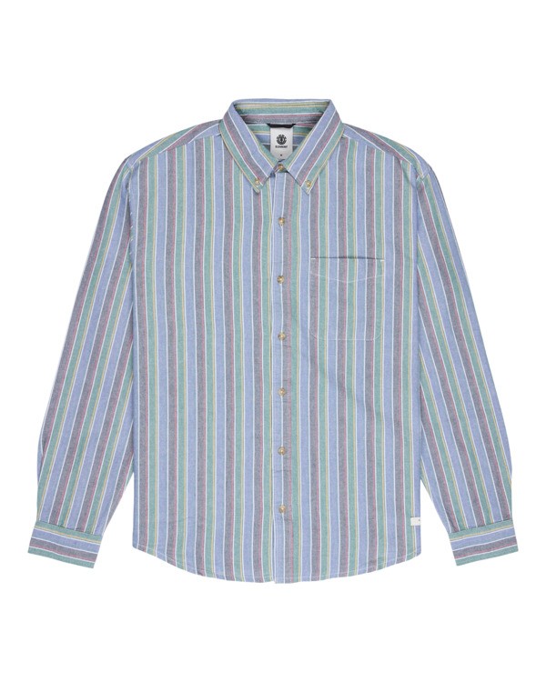0 Button Down Regular Oxford - Camisa de manga larga para hombre Azul ELYWT00207 Element
