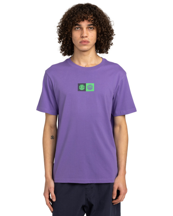 2 Dual - Short Sleeves T-Shirt for Men Purple ELYZT00492 Element