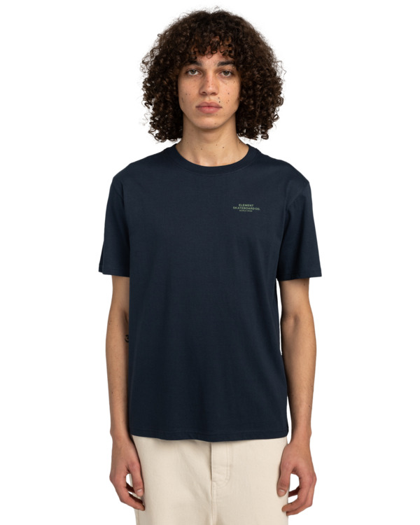 2 Skateboard Co - Camiseta de manga corta para Hombre Azul ELYZT00493 Element