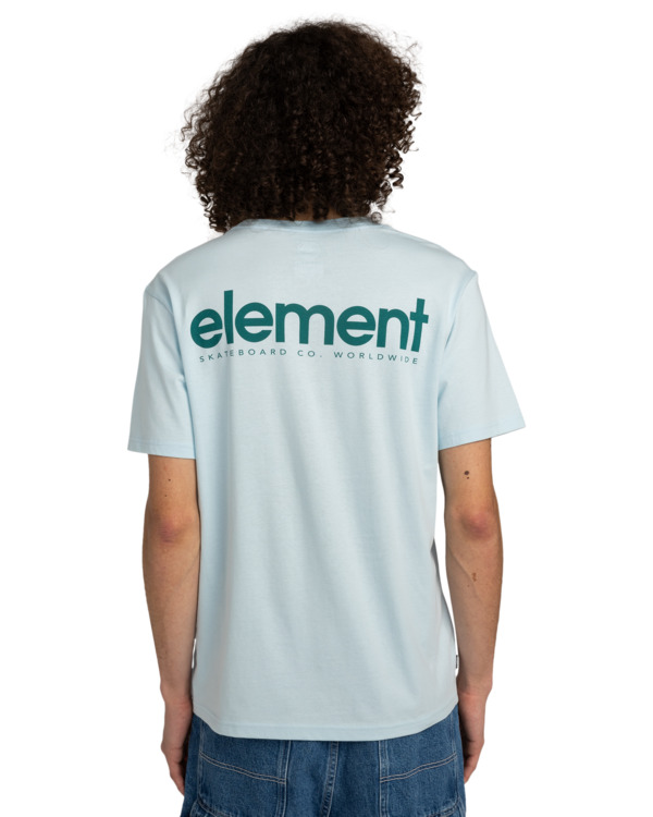 6 Simple Logo - Camiseta de manga corta para Hombre Azul ELYZT00495 Element