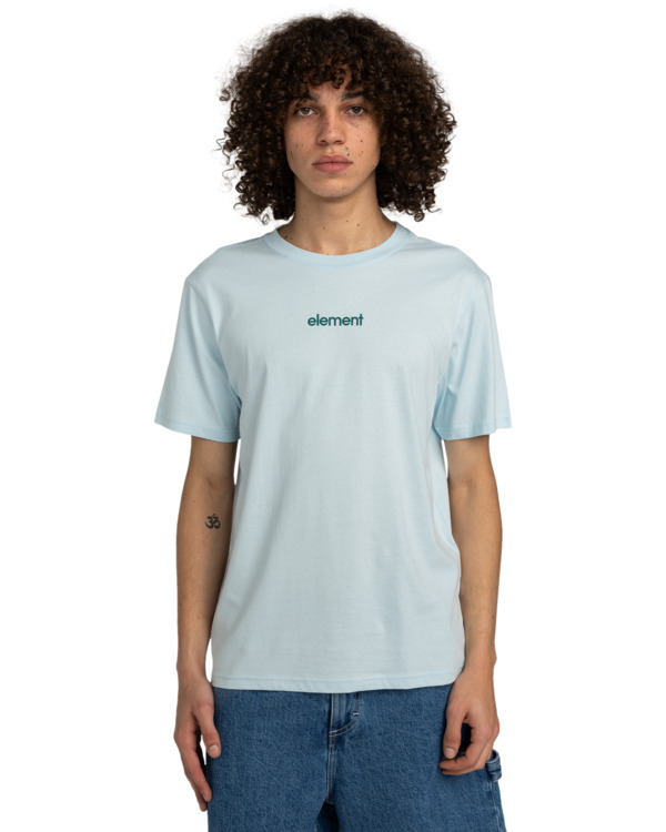 2 Simple Logo - Camiseta de manga corta para Hombre Azul ELYZT00495 Element