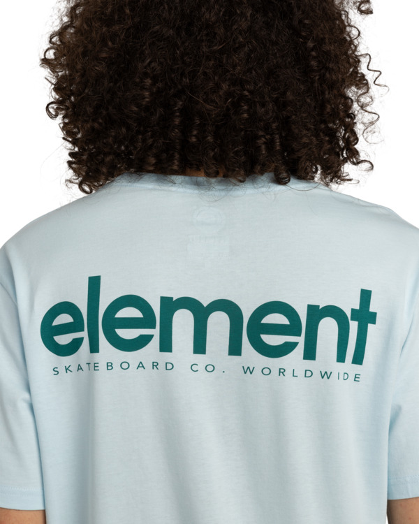 4 Simple Logo - Camiseta de manga corta para Hombre Azul ELYZT00495 Element