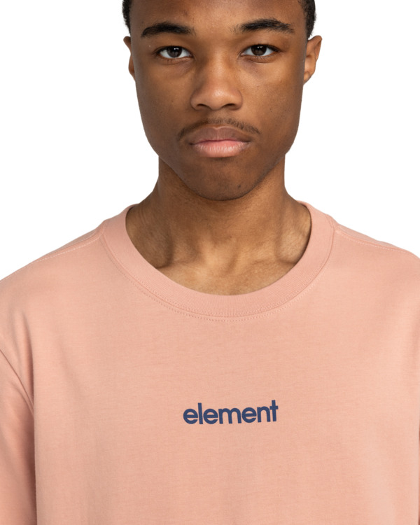 3 Simple Logo - Camiseta de manga corta para Hombre Rosa ELYZT00495 Element