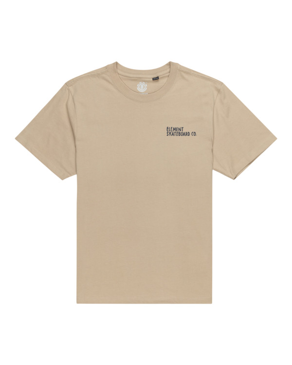 0 Day And Night - Short Sleeves T-Shirt for Men Beige ELYZT00502 Element