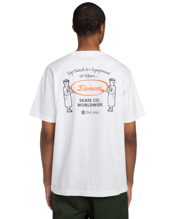 6 Top Notch - Camiseta de manga corta para Hombre Blanco ELYZT00504 Element