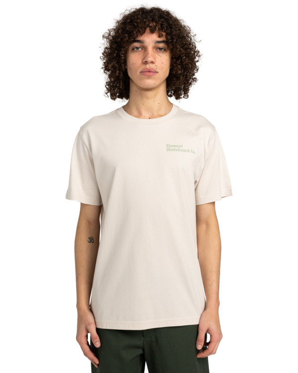 2 Supplier - Camiseta de manga corta para Hombre Beige ELYZT00505 Element