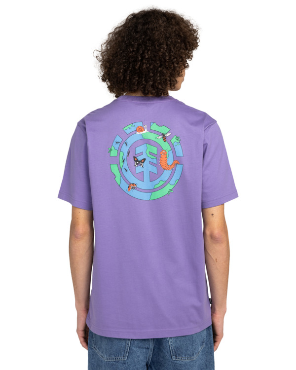 6 New World - Short Sleeves T-Shirt for Men Purple ELYZT00511 Element