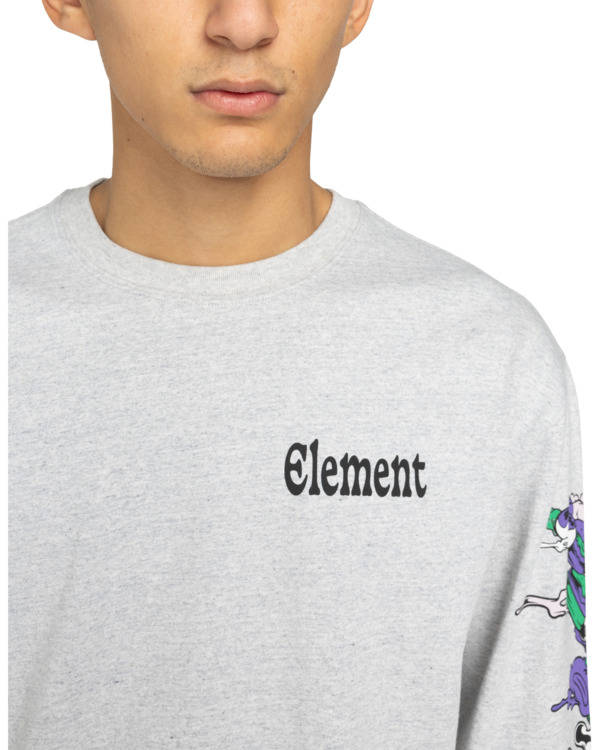 4 Rolling Dead - Long Sleeve T-Shirt for Men Gray ELYZT00563 Element