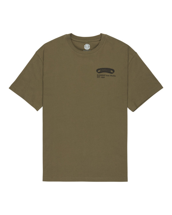 0 Iron Works - T-shirt met korte mouwen voor Heren Green ELYZT00565 Element