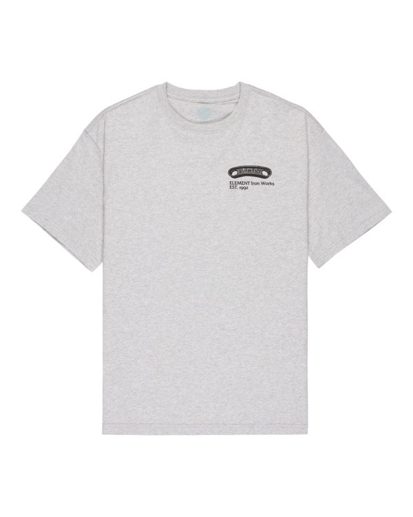 0 Iron Works - T-shirt met korte mouwen voor Heren Gray ELYZT00565 Element