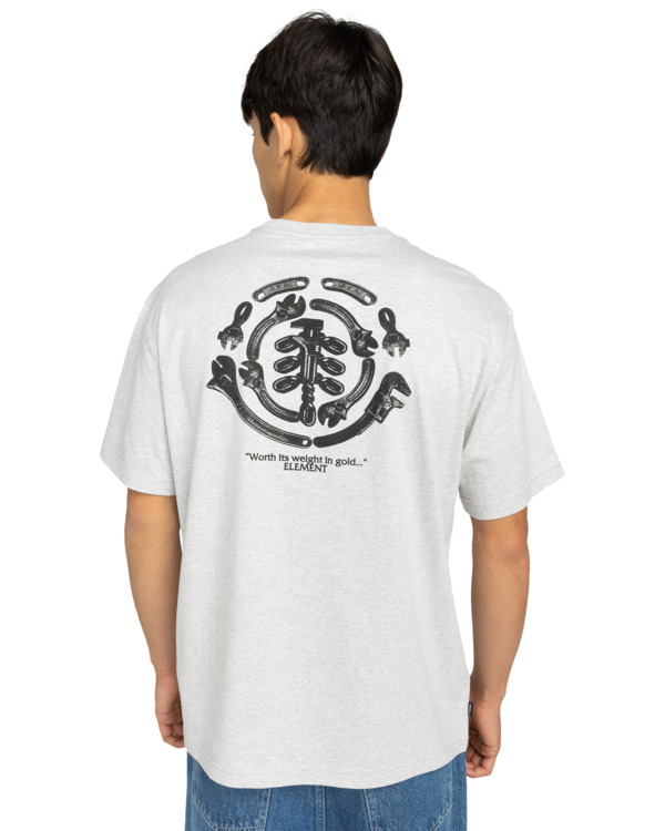 7 Iron Works - T-shirt met korte mouwen voor Heren Gray ELYZT00565 Element