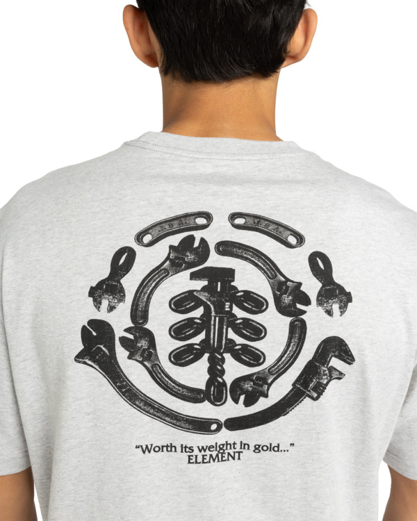 5 Iron Works - T-shirt met korte mouwen voor Heren Gray ELYZT00565 Element