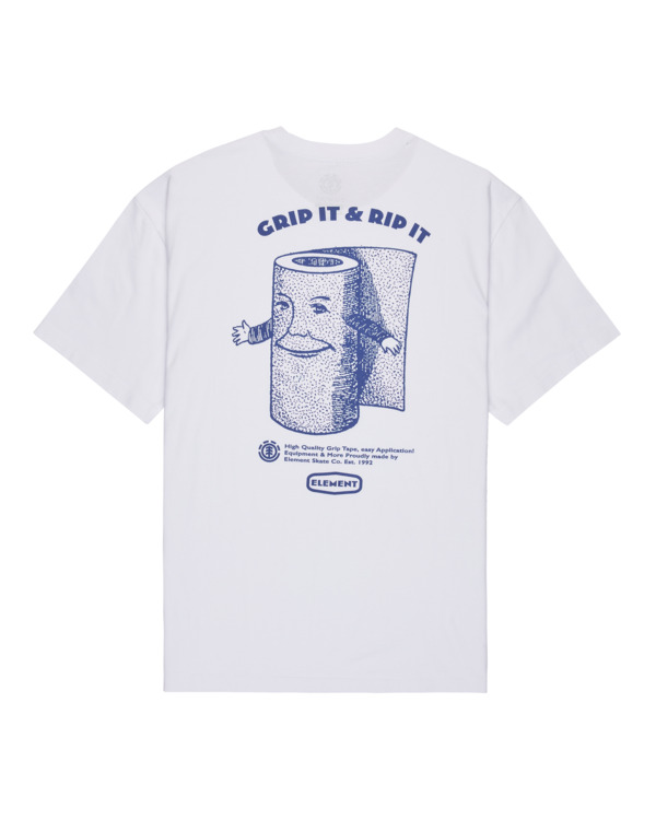 1 Grip It - Short Sleeve T-Shirt for Men White ELYZT00567 Element