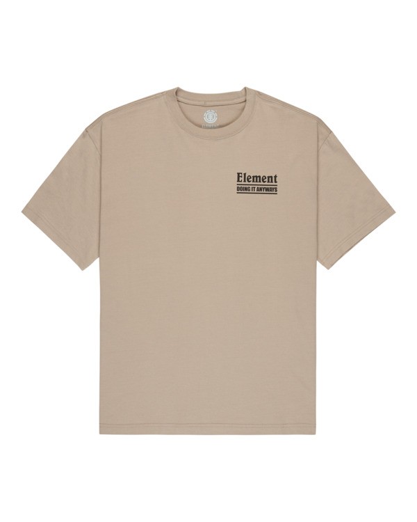 0 Anyways - T-shirt met korte mouwen voor Heren Beige ELYZT00568 Element