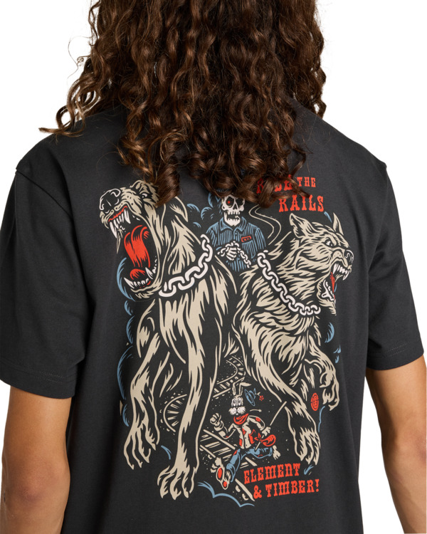 5 Timber Guard Dogs - T-shirt de manga curta para Homem Preto ELYZT00572 Element