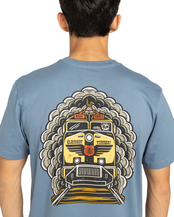 5 Timber Freight Train - T-shirt de manga curta para Homem Azul ELYZT00573 Element