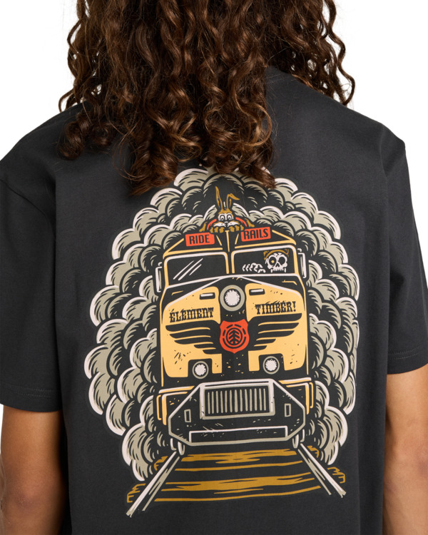5 Timber Freight Train - T-shirt de manga curta para Homem Preto ELYZT00573 Element