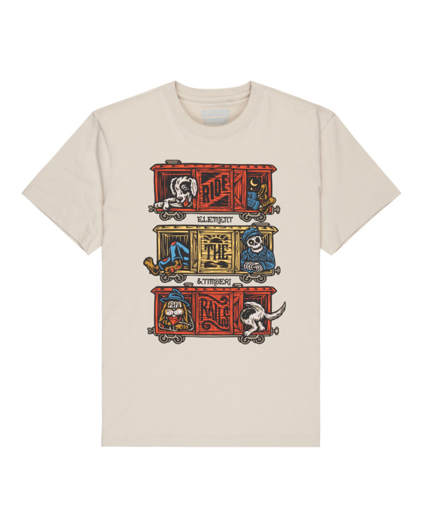 0 Timber Boxcar - Short Sleeve T-Shirt for Men Beige ELYZT00574 Element