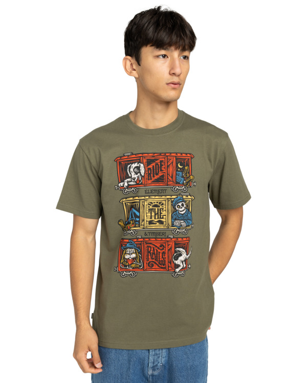 2 Timber Boxcar - Short Sleeve T-Shirt for Men Green ELYZT00574 Element