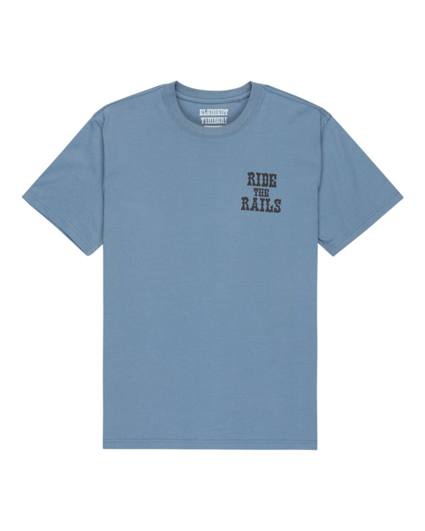 0 Timber On Track - Short Sleeve T-Shirt for Men Blue ELYZT00575 Element