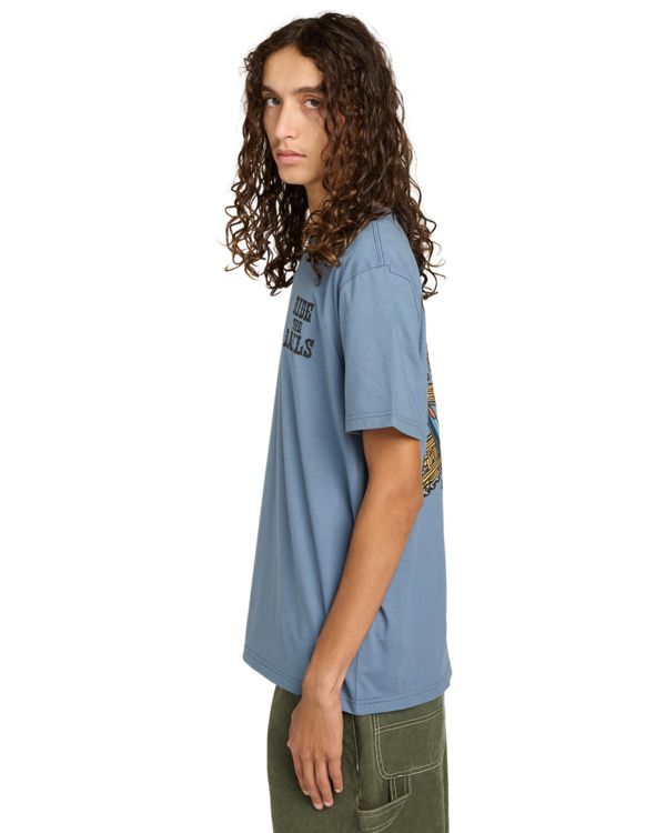 3 Timber On Track - Short Sleeve T-Shirt for Men Blue ELYZT00575 Element