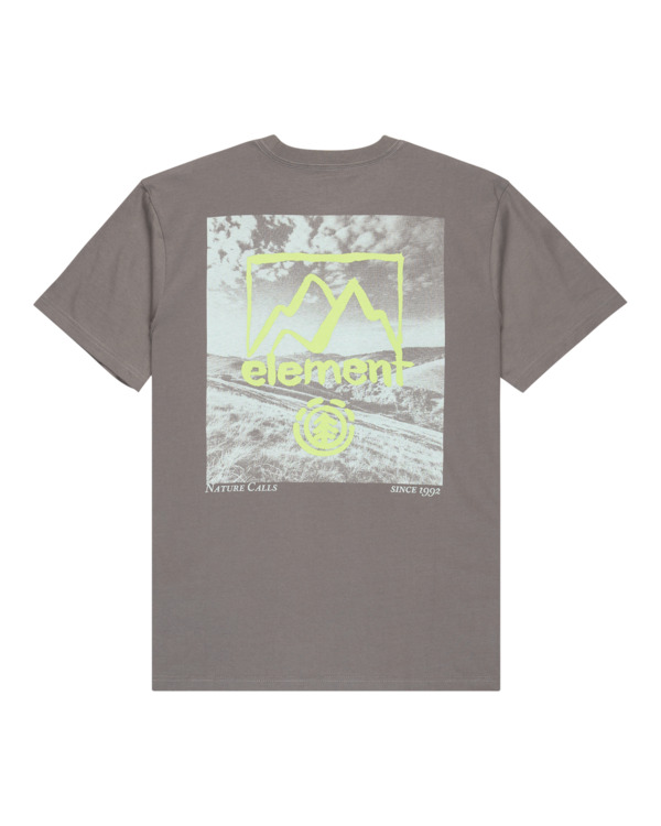 1 Open Hills - Camiseta de manga corta para hombre Negro ELYZT00580 Element