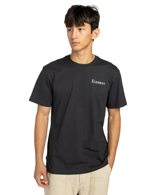 3 Open Hills - Short Sleeve T-Shirt for Men Black ELYZT00580 Element