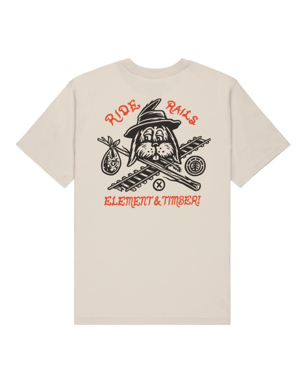 1 Timber Hobos - Short Sleeve T-Shirt for Men Beige ELYZT00582 Element