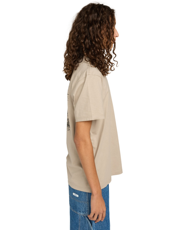 3 Bigfoot Walking - Short Sleeve T-Shirt for Men Beige ELYZT00584 Element