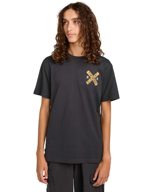 2 Timber Signs - T-Shirt für Männer Schwarz ELYZT00586 Element