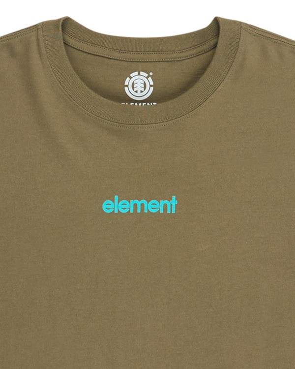 2 Lowcase Bp - Camiseta de manga corta para hombre Verde ELYZT00594 Element