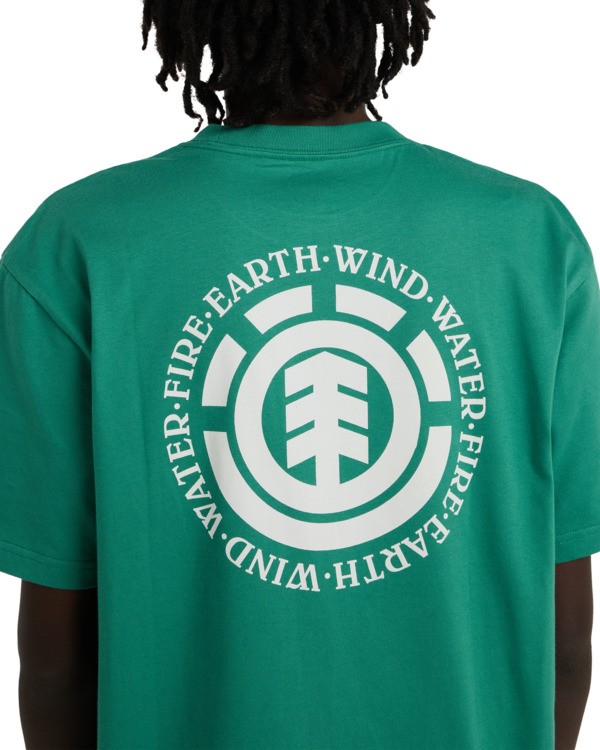 7 Seal Bp - Short Sleeve T-Shirt for Men Green ELYZT00596 Element