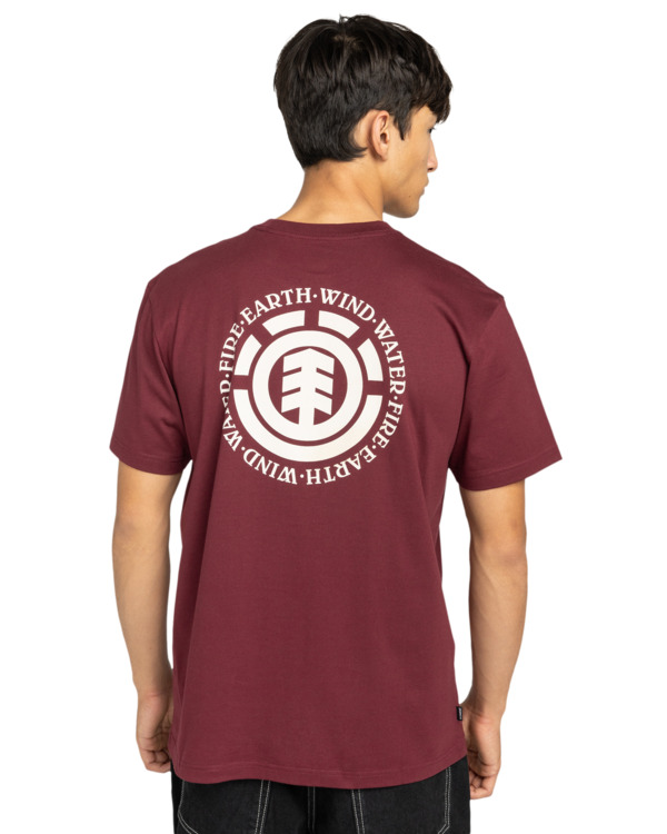 7 Seal Bp - Short Sleeve T-Shirt for Men Red ELYZT00596 Element