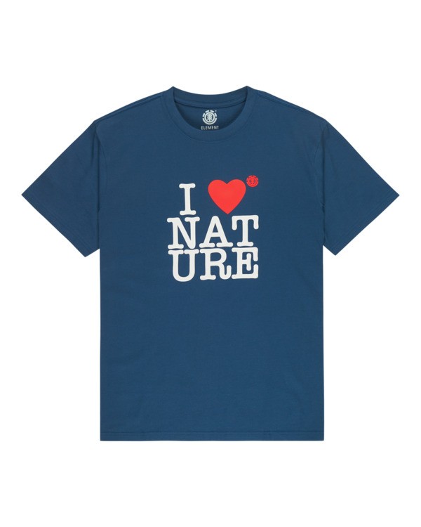 0 I Heart - Short Sleeve T-Shirt for Men Blue ELYZT00614 Element