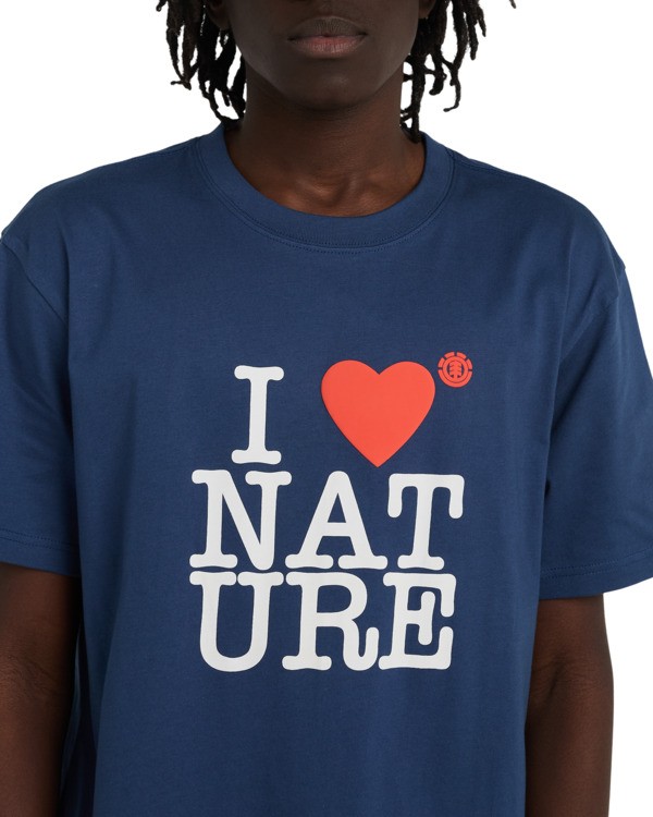 4 I Heart - Short Sleeve T-Shirt for Men Blue ELYZT00614 Element