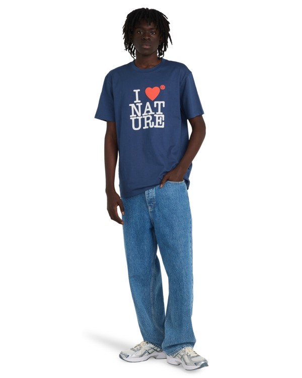 5 I Heart - Short Sleeve T-Shirt for Men Blue ELYZT00614 Element