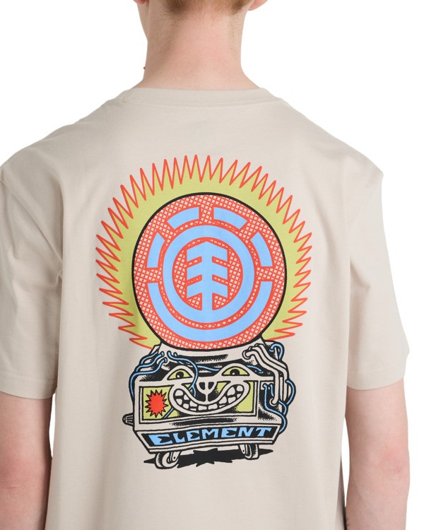 7 Fortune - Short Sleeve T-Shirt for Men Beige ELYZT00623 Element