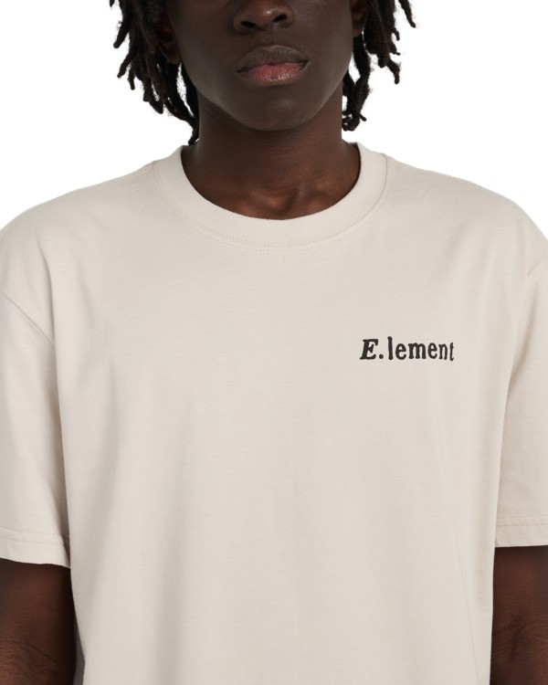 4 Orni - Short Sleeve T-Shirt for Men Beige ELYZT00626 Element