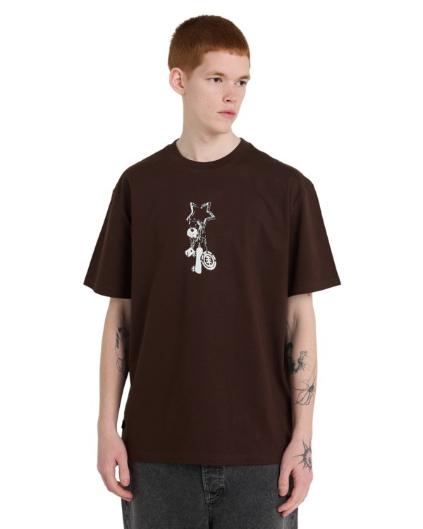 2 Keychain - Short Sleeve T-Shirt for Men Brown ELYZT00631 Element