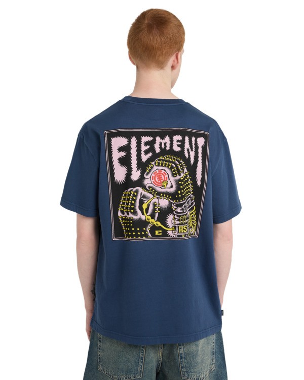 6 Topo - Short Sleeve T-Shirt for Men Blue ELYZT00647 Element