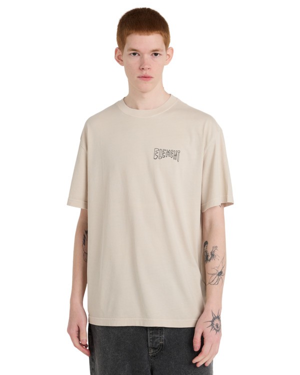 2 Topo - Short Sleeve T-Shirt for Men Beige ELYZT00647 Element