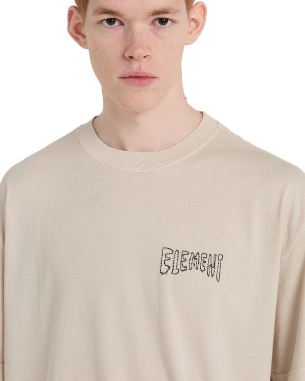 4 Topo - Short Sleeve T-Shirt for Men Beige ELYZT00647 Element