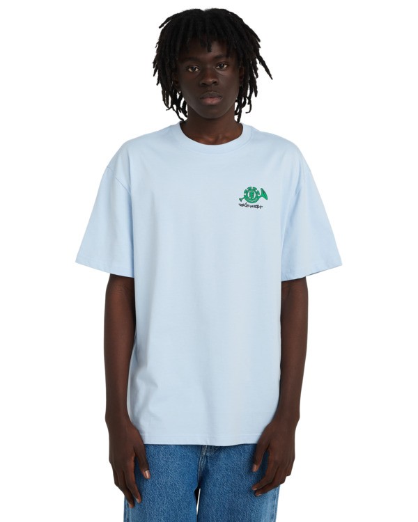 2 Horn - Short Sleeve T-Shirt for Men Blue ELYZT00649 Element