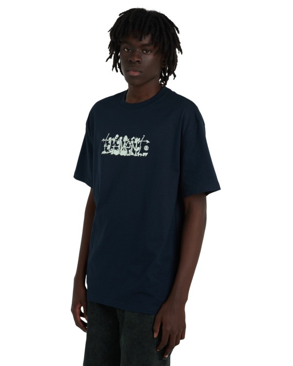 2 Mellow - Short Sleeve T-Shirt for Men Blue ELYZT00650 Element