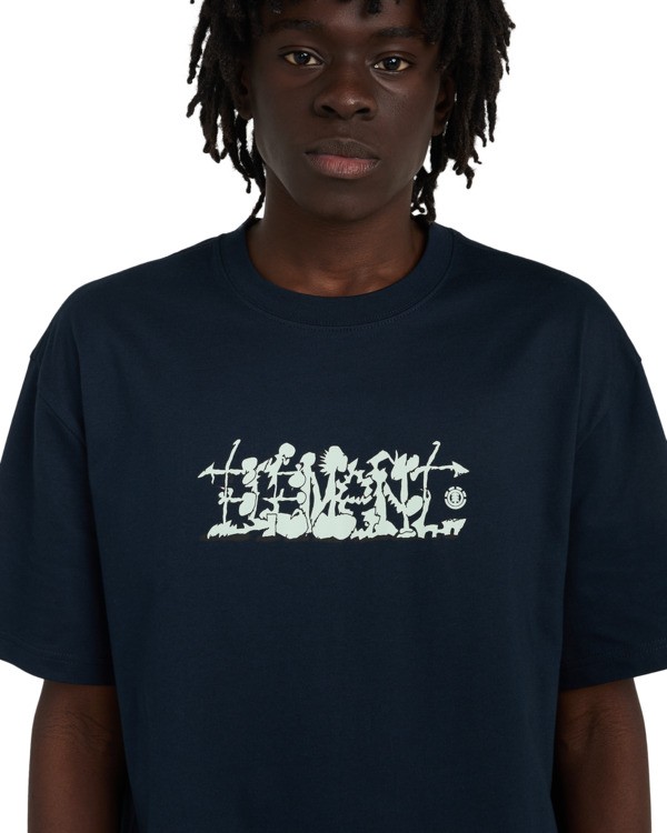 4 Mellow - Short Sleeve T-Shirt for Men Blue ELYZT00650 Element