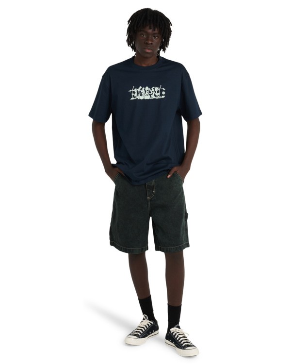 5 Mellow - Short Sleeve T-Shirt for Men Blue ELYZT00650 Element