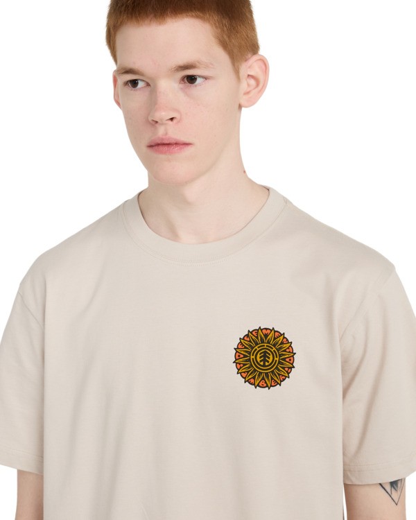 4 Timber The Light - Short Sleeve T-Shirt for Men Beige ELYZT00653 Element